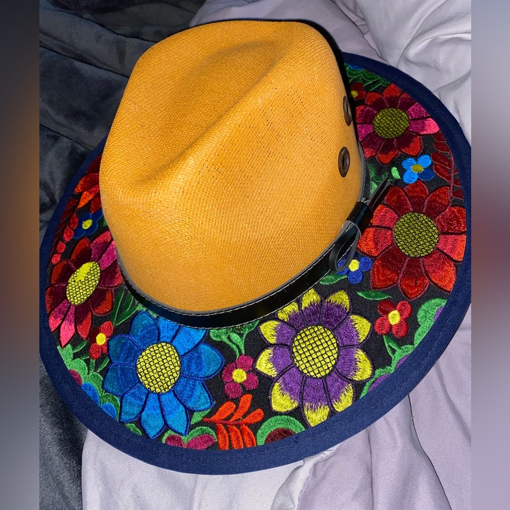 flower beach hat